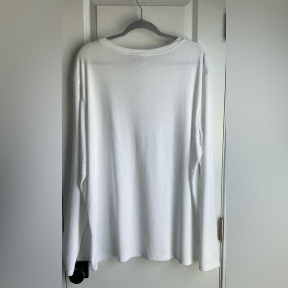 The Company Store Men’s Henley Pajama Top White NWT (Size XXL) - Picture 2 of 7